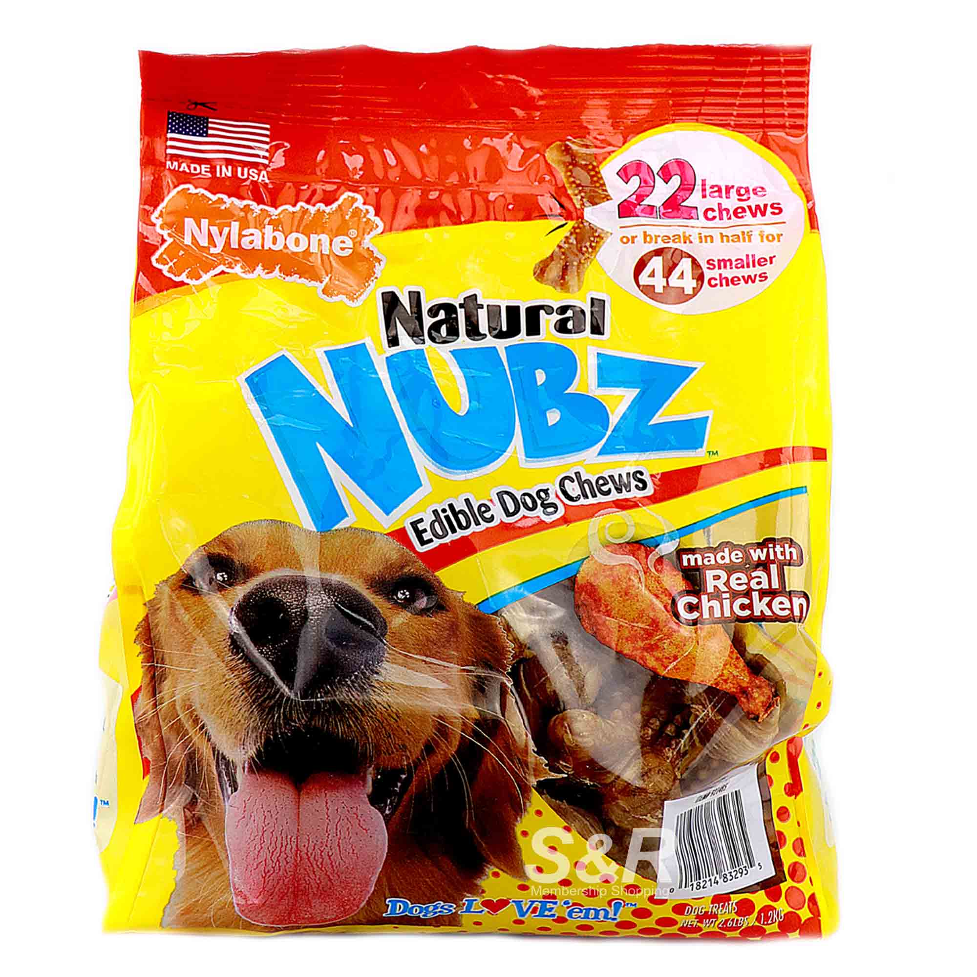 Nylabone Natural Nubz Edible Dog Chews 1.2kg